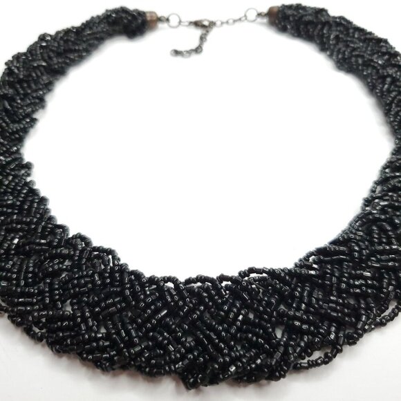 Unbranded Jewelry - Braided Multi Strand Glass Seed Bead Necklace 1 1/4" X 18-20"